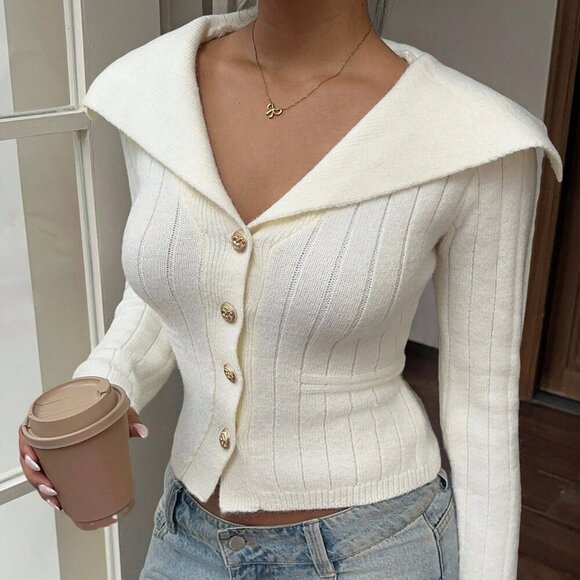 Apricot Casual Women's Cardigan - Picture 4 of 7